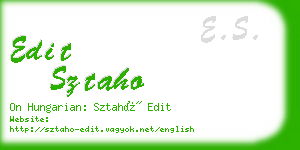 edit sztaho business card